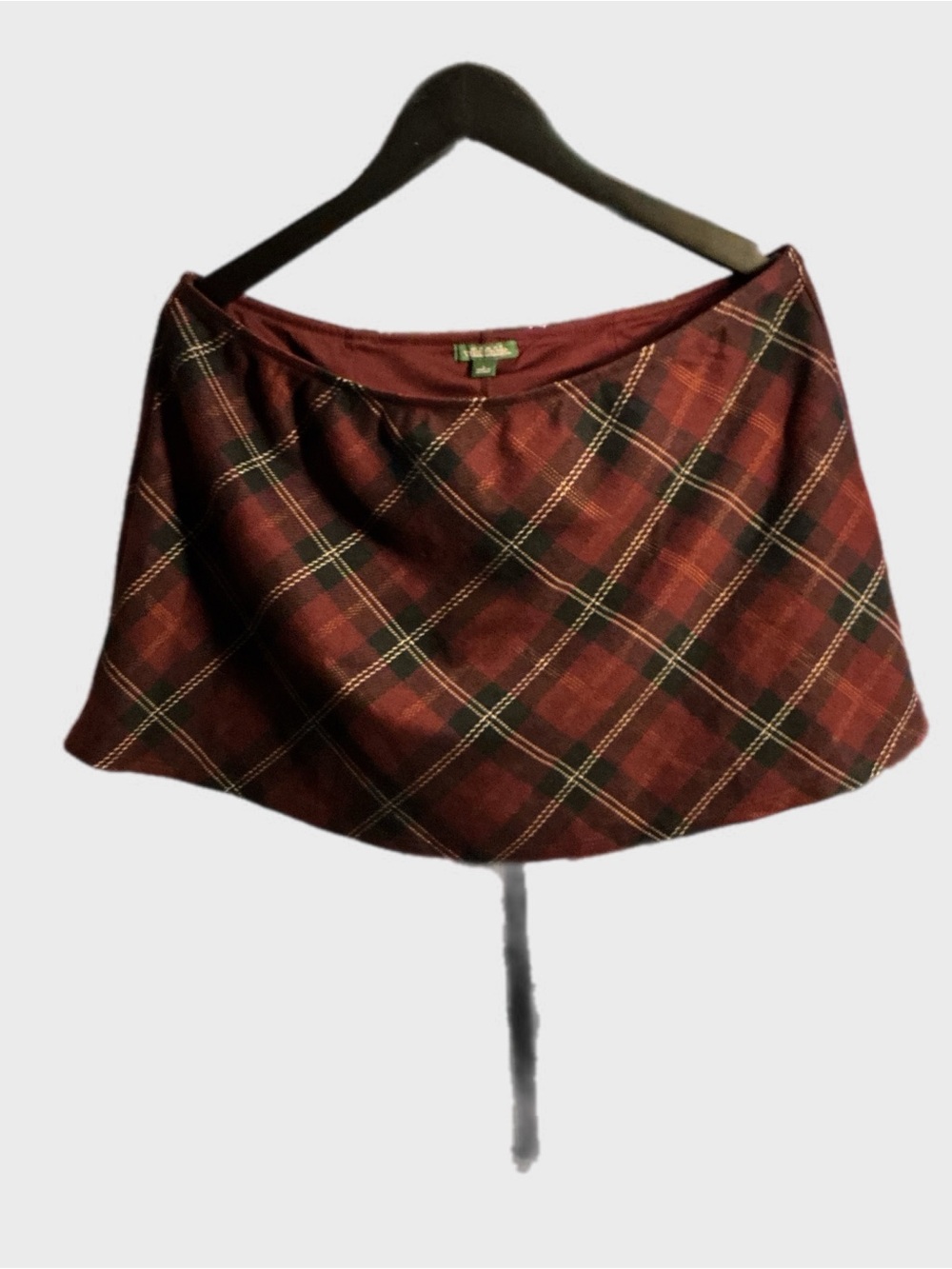 wild fable Red Plaid Mini skort with Subtle Green Lines - Picture 4 of 4